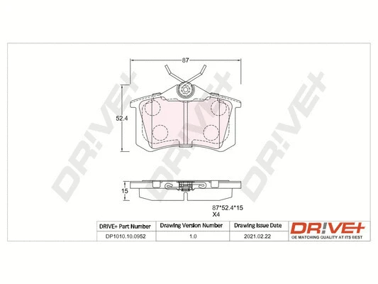 Brake Pad Set, disc brake (DP1010.10.0952)