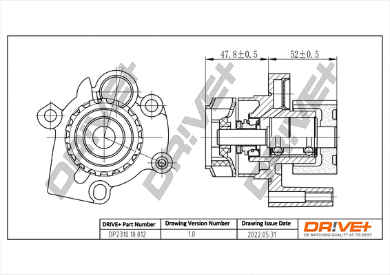 Water Pump, engine cooling (DP2310.10.012)