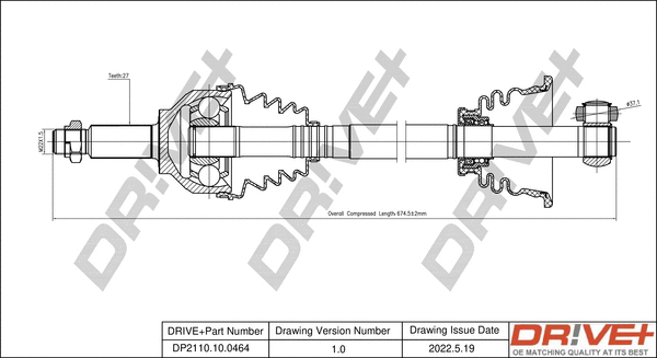 Drive Shaft (DP2110.10.0464)