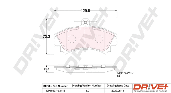 Brake Pad Set, disc brake (DP1010.10.1118)