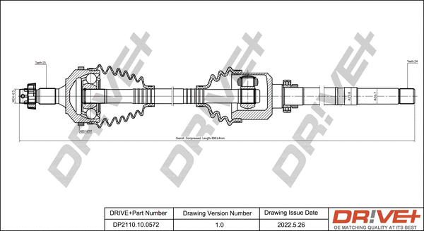 Drive Shaft (DP2110.10.0572)