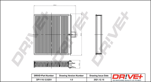 Filter, cabin air (DP1110.12.0251)