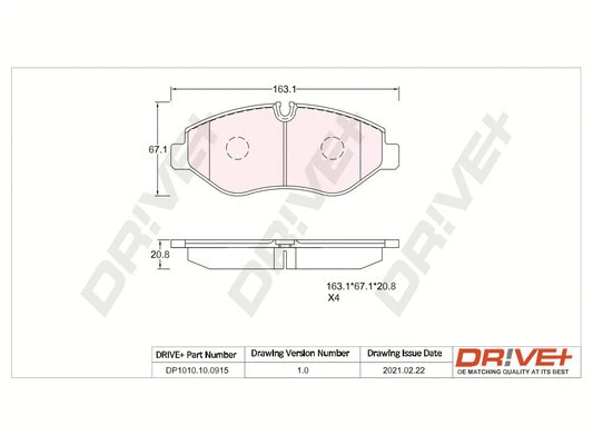 Brake Pad Set, disc brake (DP1010.10.0915)