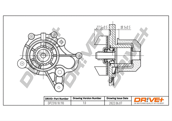 Water Pump, engine cooling (DP2310.10.110)
