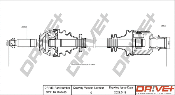 Drive Shaft (DP2110.10.0466)