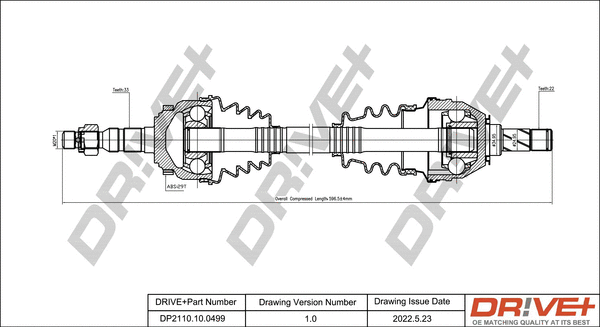 Drive Shaft (DP2110.10.0499)