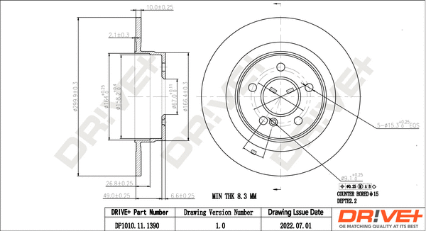Brake Disc (DP1010.11.1390)
