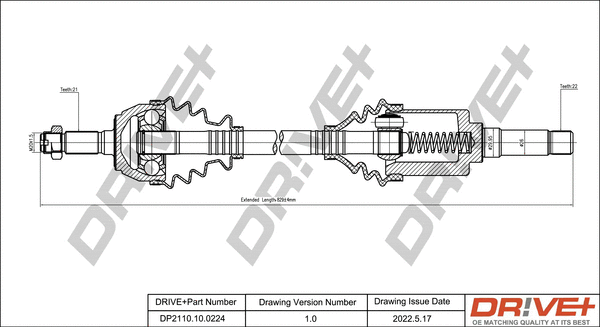 Drive Shaft (DP2110.10.0224)