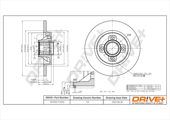 Brake Disc (DP1010.11.1650)