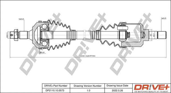 Drive Shaft (DP2110.10.0573)