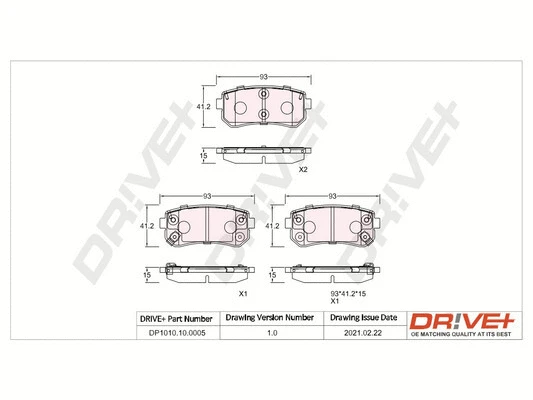 Brake Pad Set, disc brake (DP1010.10.0005)