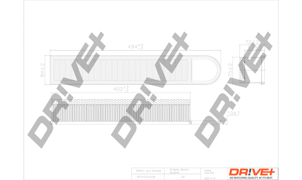Air Filter (DP1110.10.0159)