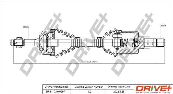 Drive Shaft (DP2110.10.0597)