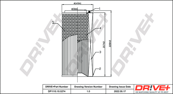 Air Filter (DP1110.10.0274)