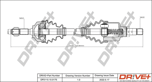 Drive Shaft (DP2110.10.0175)
