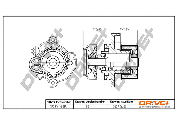 Water Pump, engine cooling (DP2310.10.135)
