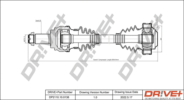 Drive Shaft (DP2110.10.0138)