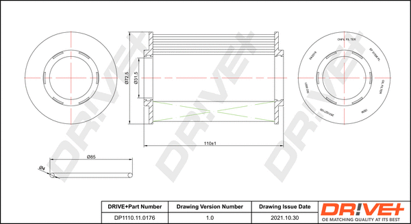Oil Filter (DP1110.11.0176)