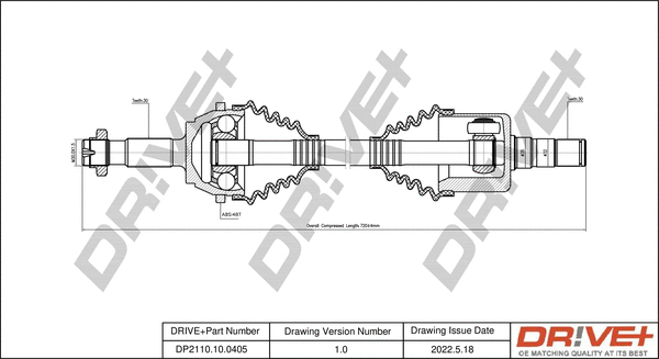 Drive Shaft (DP2110.10.0405)