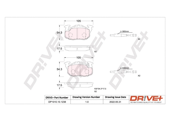 Brake Pad Set, disc brake (DP1010.10.1238)