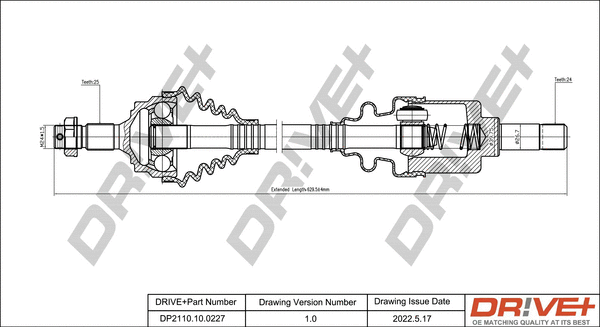 Drive Shaft (DP2110.10.0227)