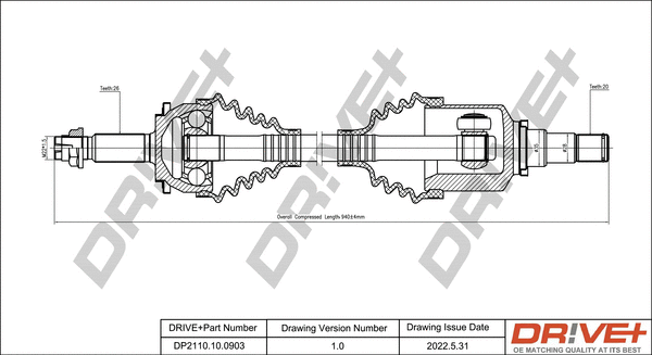 Drive Shaft (DP2110.10.0903)