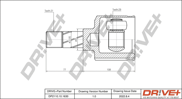 Joint Kit, drive shaft (DP2110.10.1630)