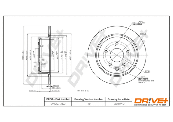 Brake Disc (DP1010.11.1602)