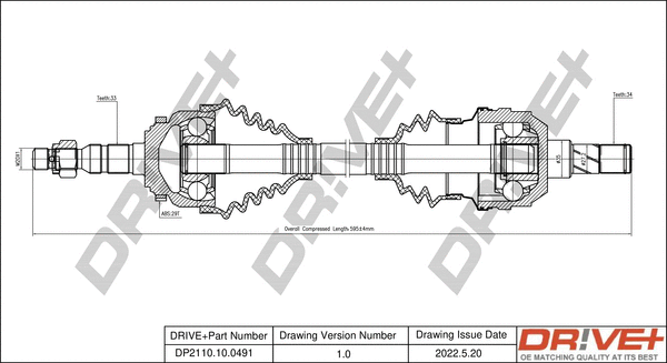 Drive Shaft (DP2110.10.0491)