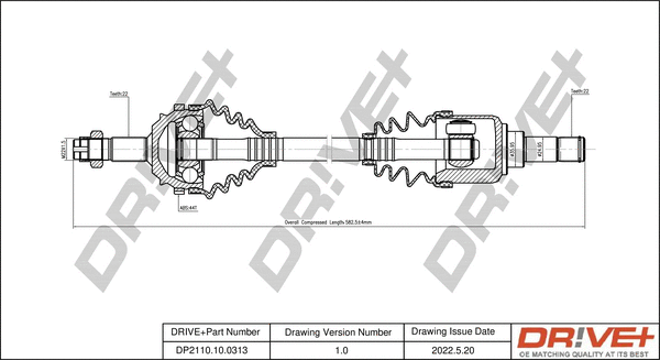 Drive Shaft (DP2110.10.0313)