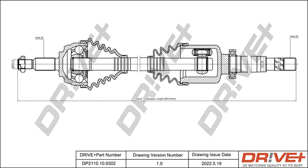 Drive Shaft (DP2110.10.0302)