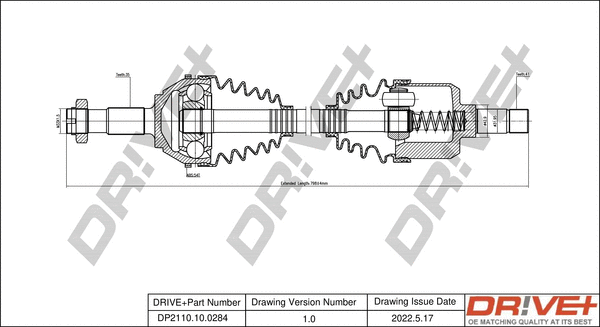 Drive Shaft (DP2110.10.0284)