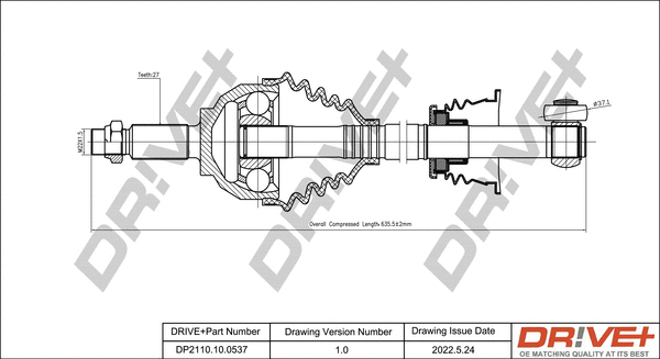 Drive Shaft (DP2110.10.0537)