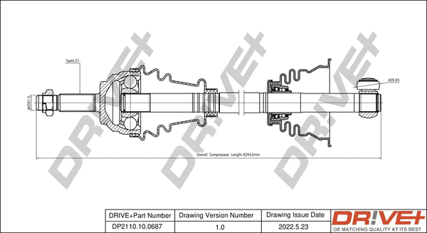 Drive Shaft (DP2110.10.0687)