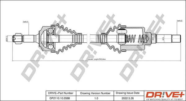 Drive Shaft (DP2110.10.0588)