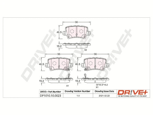 Brake Pad Set, disc brake (DP1010.10.0023)