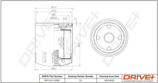 Oil Filter (DP1110.11.0352)