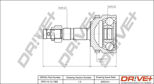 Joint Kit, drive shaft (DP2110.10.1383)