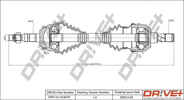Drive Shaft (DP2110.10.0479)