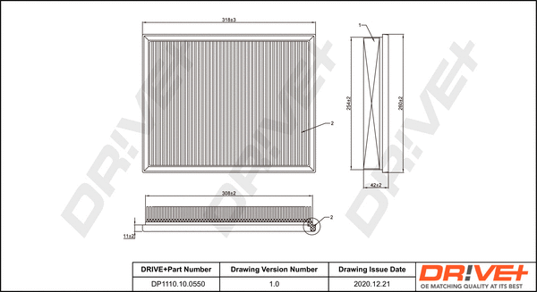Air Filter (DP1110.10.0550)