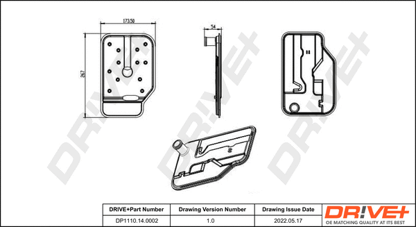 Hydraulic Filter Kit, automatic transmission (DP1110.14.0002)