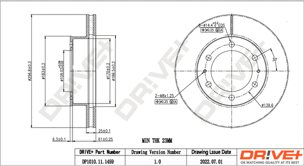 Brake Disc (DP1010.11.1459)
