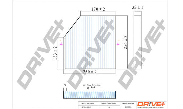 Filter, cabin air (DP1110.12.0169)