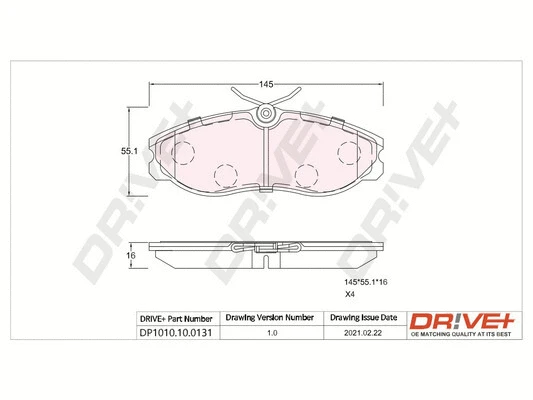 Brake Pad Set, disc brake (DP1010.10.0131)