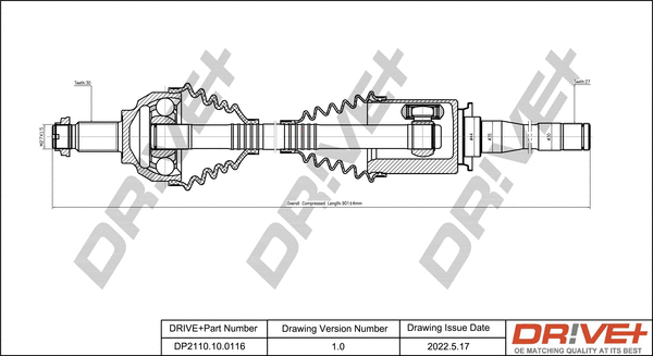 Drive Shaft (DP2110.10.0116)