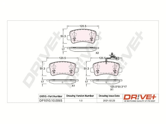 Brake Pad Set, disc brake (DP1010.10.0065)