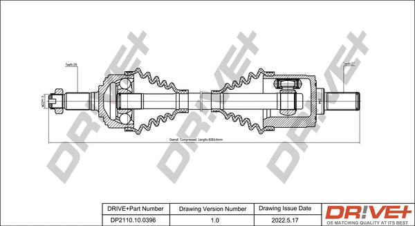 Drive Shaft (DP2110.10.0396)