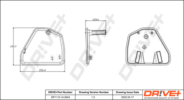 Hydraulic Filter Kit, automatic transmission (DP1110.14.0044)