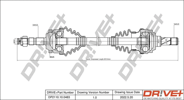 Drive Shaft (DP2110.10.0483)