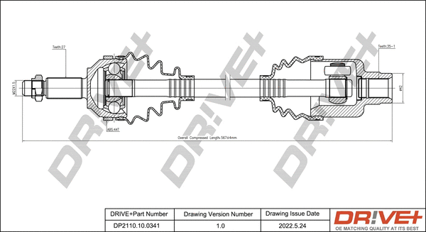 Drive Shaft (DP2110.10.0341)